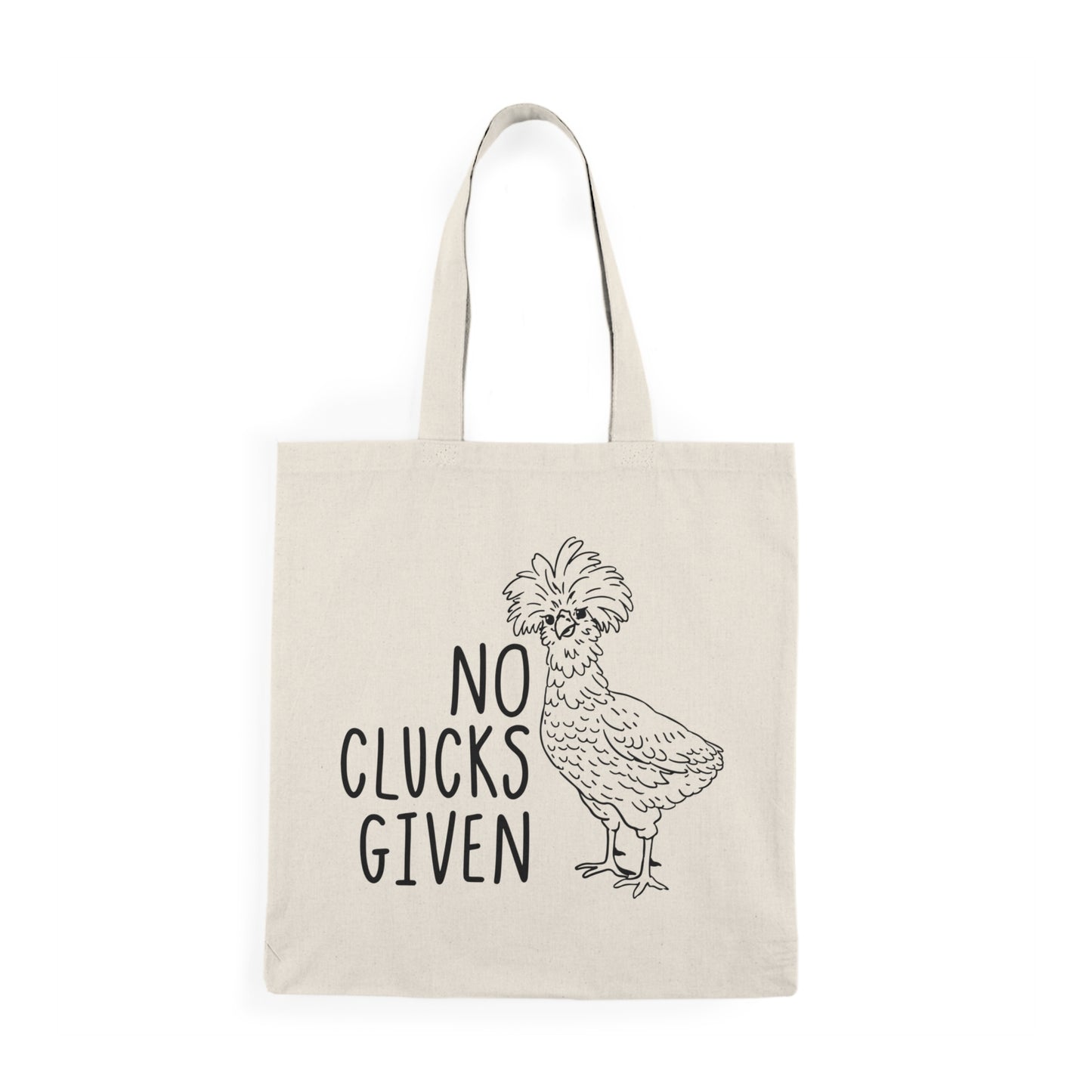 NO CLUCKS GIVEN COTTON TOTE BAG