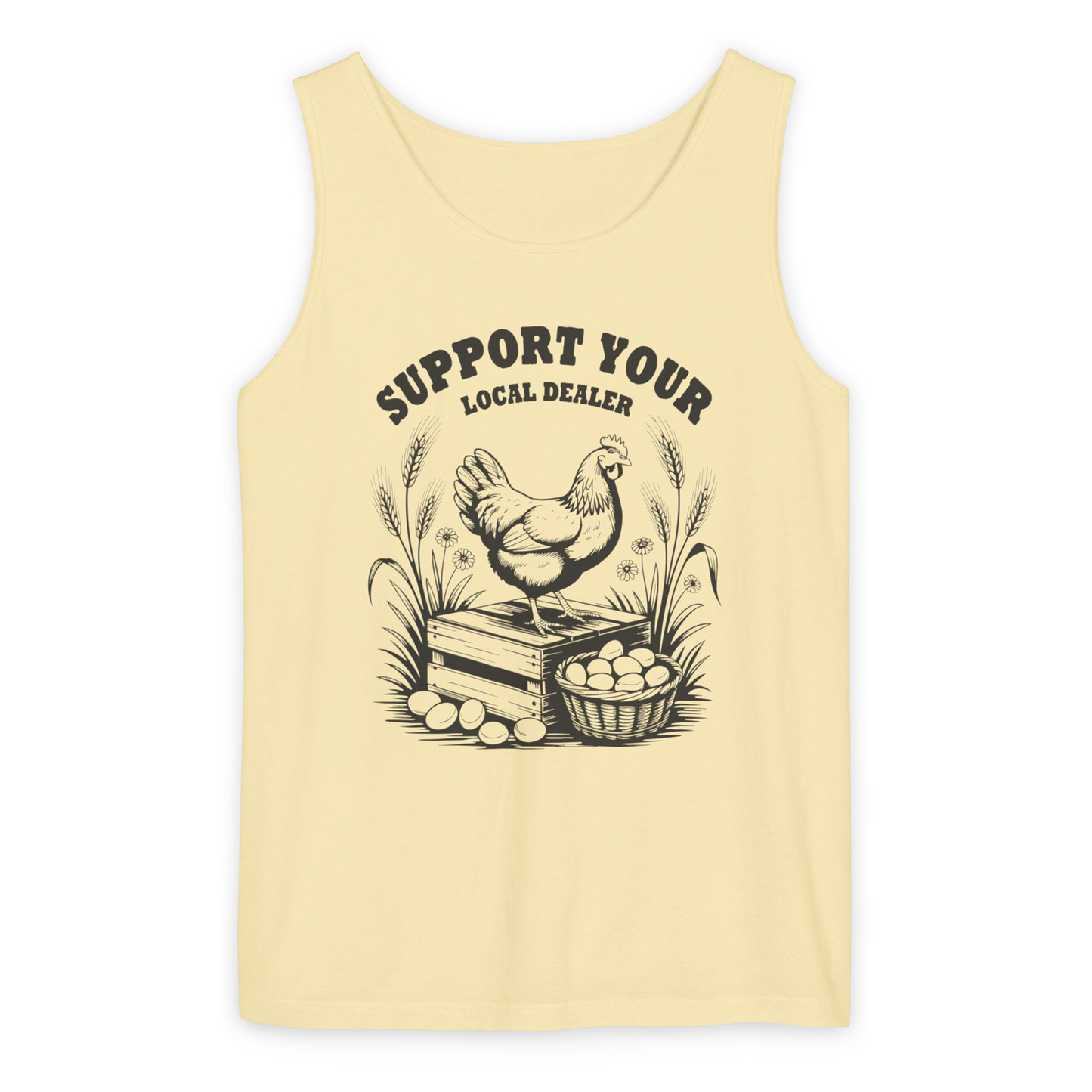 SUPPORT YOUR LOCAL DEALER UNISEX GARMENT-DYED TANK TOP