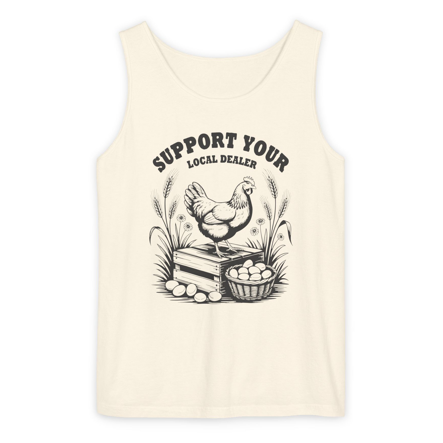 SUPPORT YOUR LOCAL DEALER UNISEX GARMENT-DYED TANK TOP