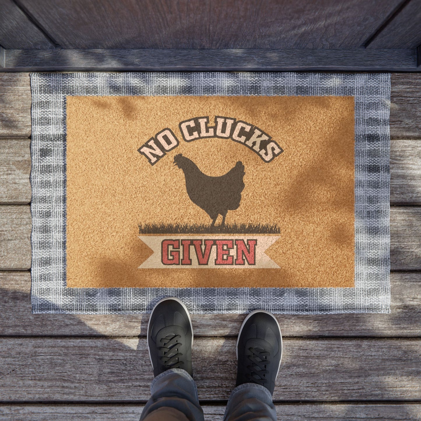 NO CLUCKS GIVEN DOORMAT (24" × 16")