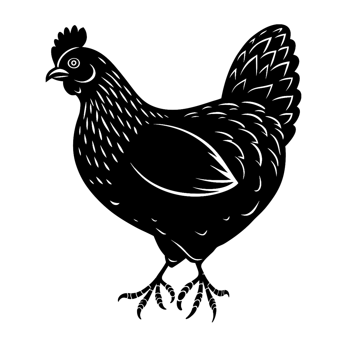 BLACK CHICKEN HEART UNISEX LONG SLEEVE TEE