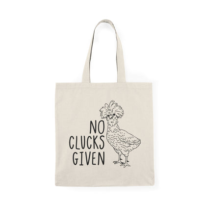 NO CLUCKS GIVEN COTTON TOTE BAG