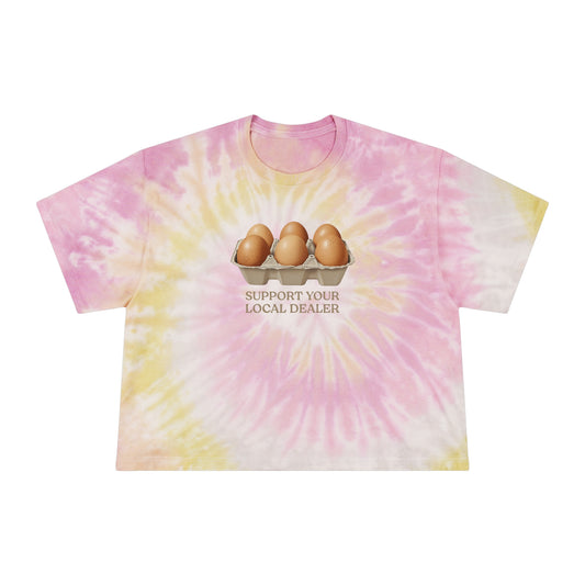 SUPPORT YOUR LOCAL DEALER WOMEN'S TIE-DYE CROP TEE